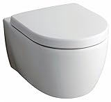 Keramag Tiefspühl-WC ICON; spühlrandlos; wandhängend, verdeckte Befestigung; 6 L, Breite 35,5 cm; Sanitärporzellan, weiß - 204060000