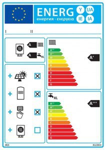 Links oben steht beim Anlagenlabel die Energieeffizienzklasse des Wärmeerzeugers mit Speicher ohne die Einbindung der solarthermischen Anlage. Rechts wird die Effizienzklasse der Verbundanlage mit Solarthermie angegeben. Foto: djd/BDH