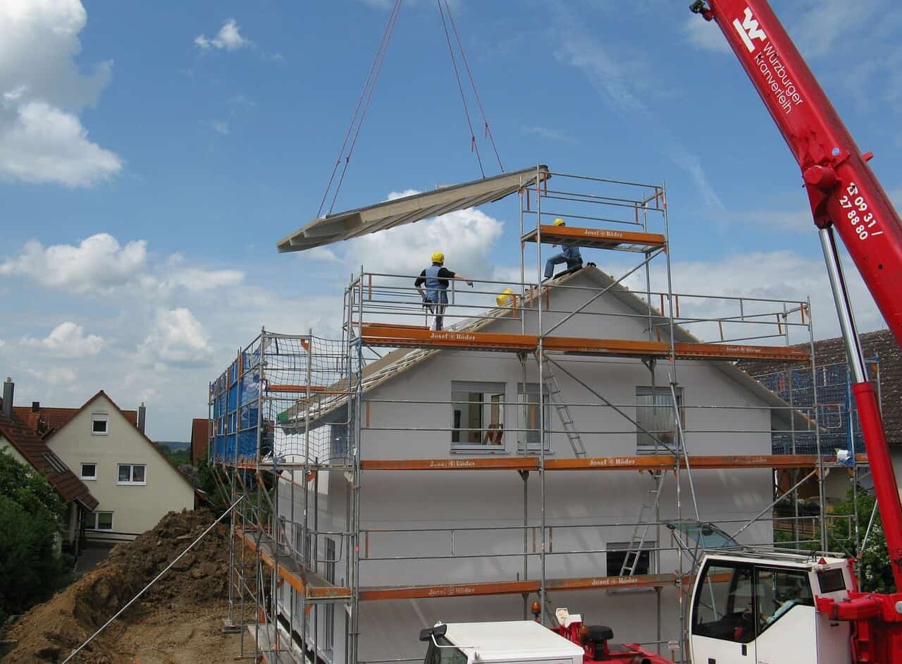 Baustelle vor der Bauendreinigung nach dem Hausbau