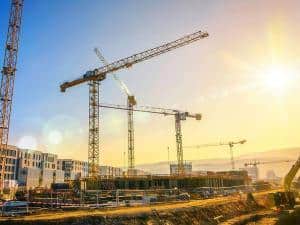 Baustelle für Mehrfamilienhäuser