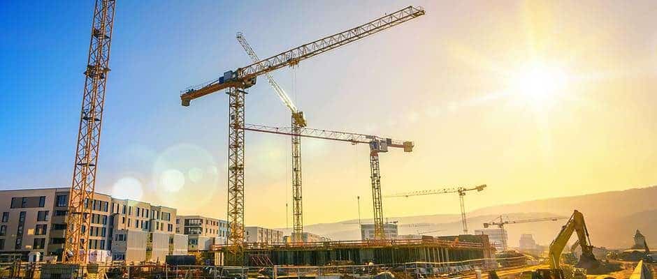 Bauboom in deutschen Großstädten Baustelle für Mehrfamilienhäuser