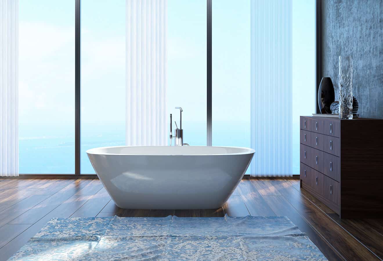 Badgestaltung mit freistehenden Badewannen