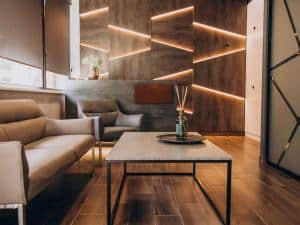 LED-Profil als Wanddeko