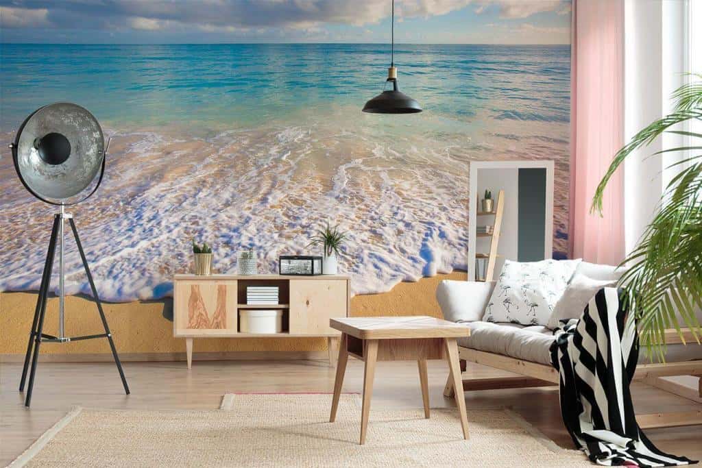 Fototapete Strand und Wellen im Wohnzimmer