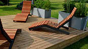 Terrasse mit Holzdielen
