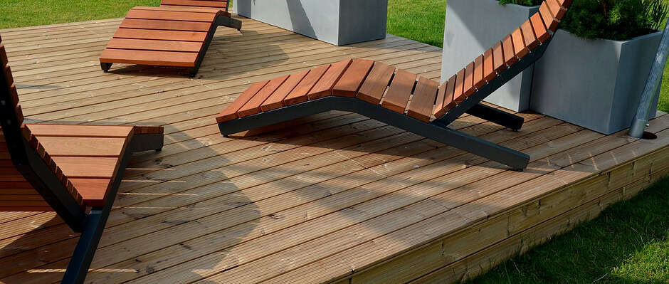 Terrasse mit Holzdielen
