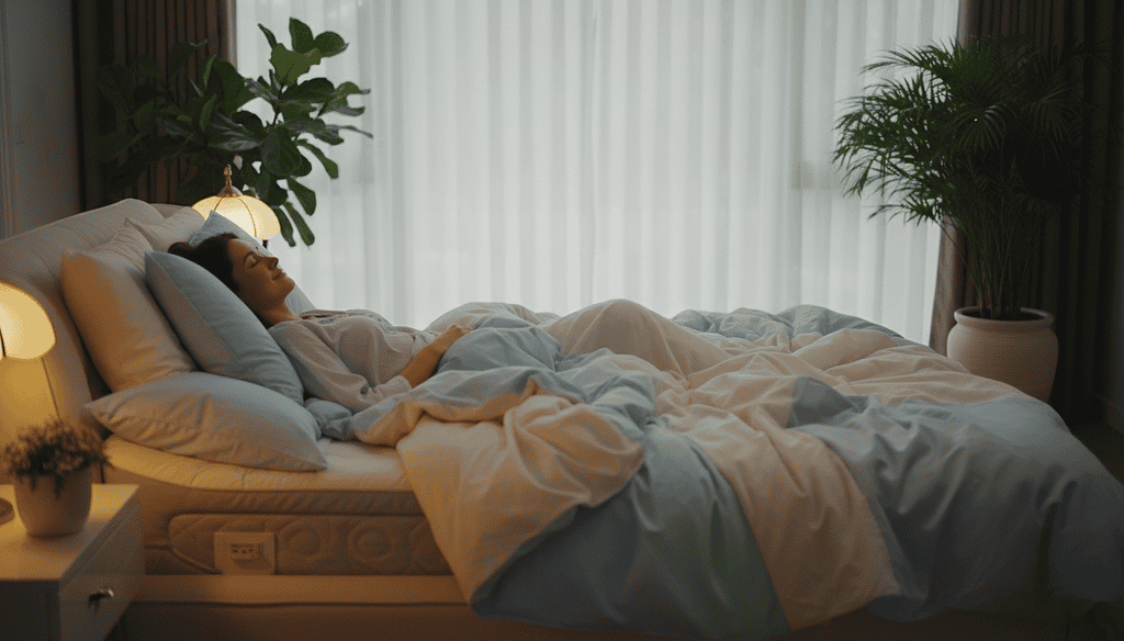 Erholsamer Schlaf im Wasserbett für gesunden und tiefen Schlafkomfort. Perfekt für erholsame Nächte.